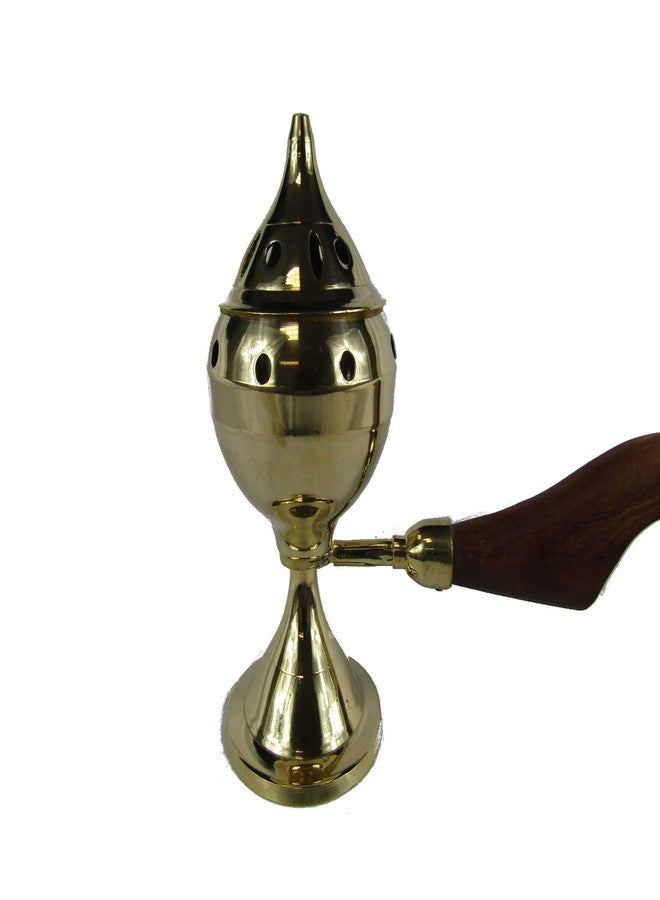 CircuitOffice Incense Burner for Purifying, Cleansing, Healing, Metaphysical, Meditation and Wicca (5" Brass Censer Burner with Handle) - Image 4