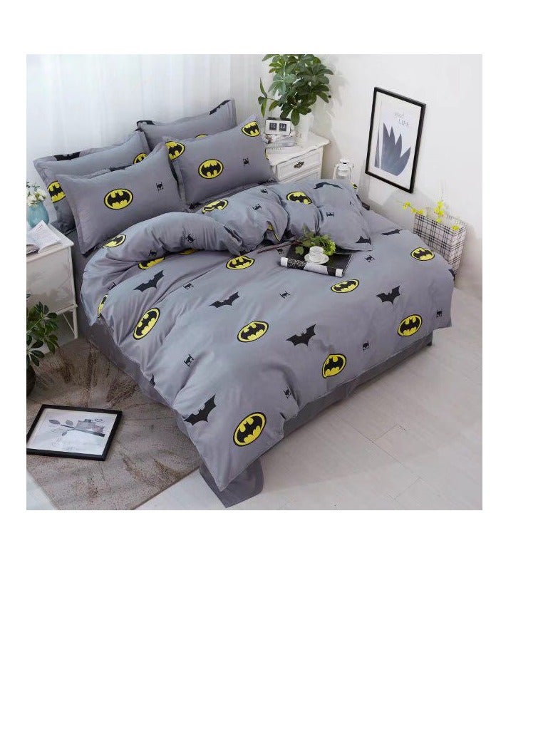 4pcs Soft & Breathable Cotton Single Comforter for All Seasons Duvet inserted bedding set 