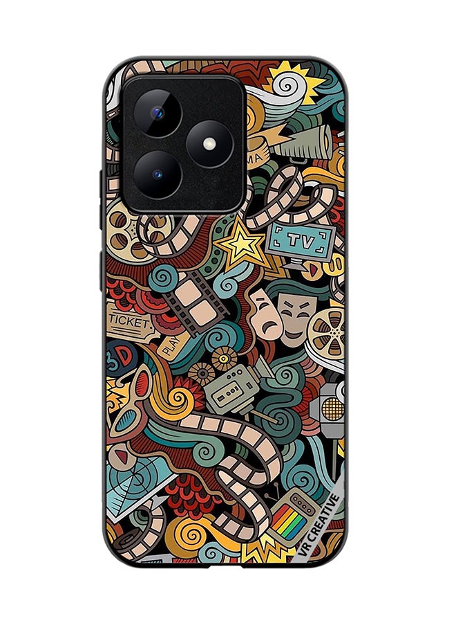 VR CREATIVE Protective Case Cover For Realme C53 Cinema Design  Multicolour - Image 1