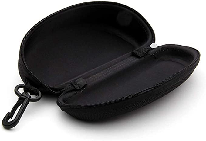 alladaga 3 Pack Zipper Shell Eyeglasses and Sunglasses Case with Plastic Carabiner Hook (Black) - Image 5