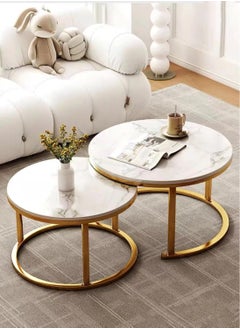 2-Piece Round Coffee Tables Nesting Table Set Circle Coffee Table with Storage Open Shelf for Living Room Modern Minimalist Style Furniture Side End Table - pzsku/Z3A62A9E0F3A3E8413169Z/45/_/1740636941/b194740e-ecba-43f9-b621-360e2fdad413