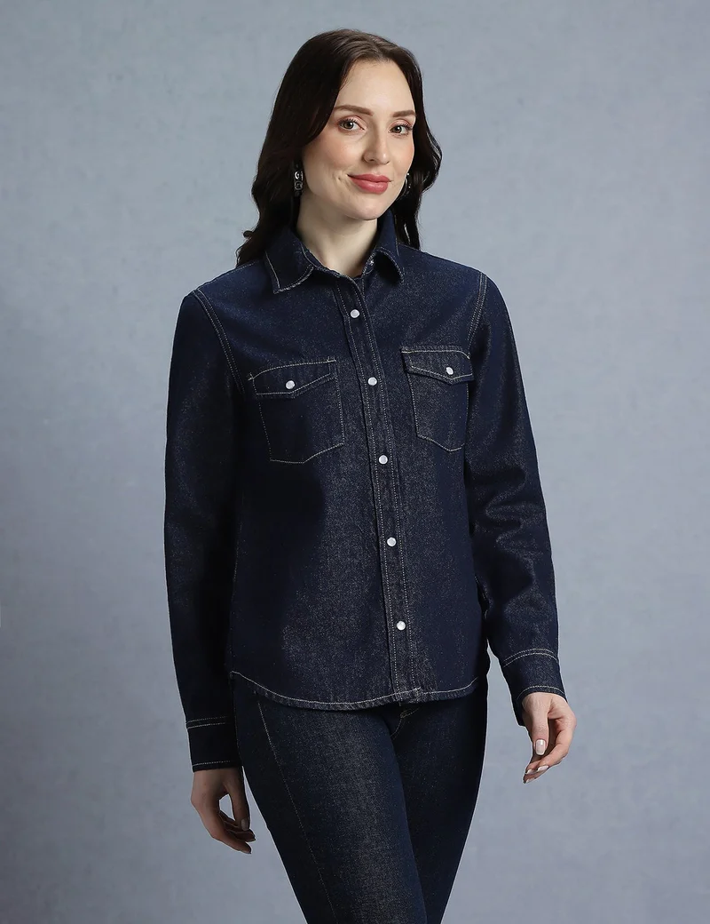 inkd  WOMEN'S DENIM SHIRT|RETRO BLUE|Women Apparel – Everyday Comfort Wear for Women | Best Price UAE