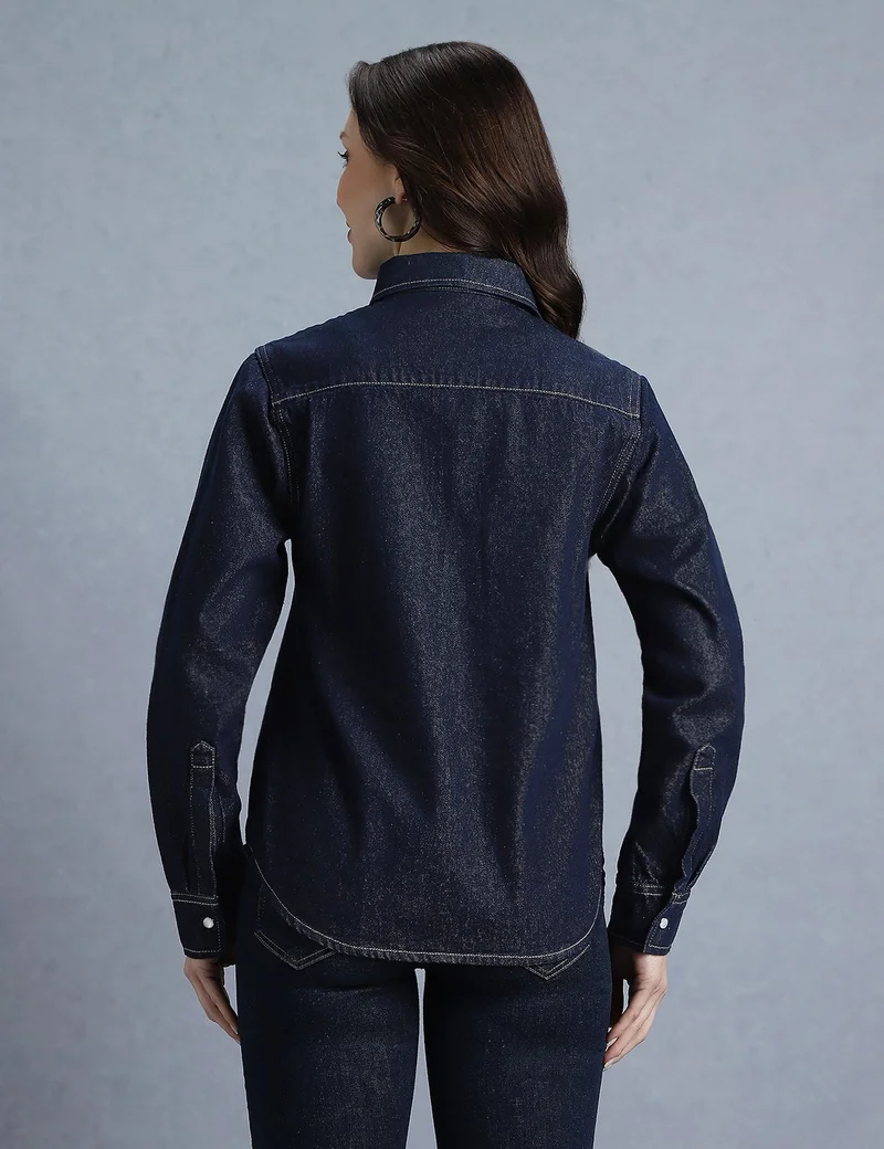 inkd  WOMEN'S DENIM SHIRT|RETRO BLUE|Women Apparel – Everyday Comfort Wear for Women | Best Price UAE