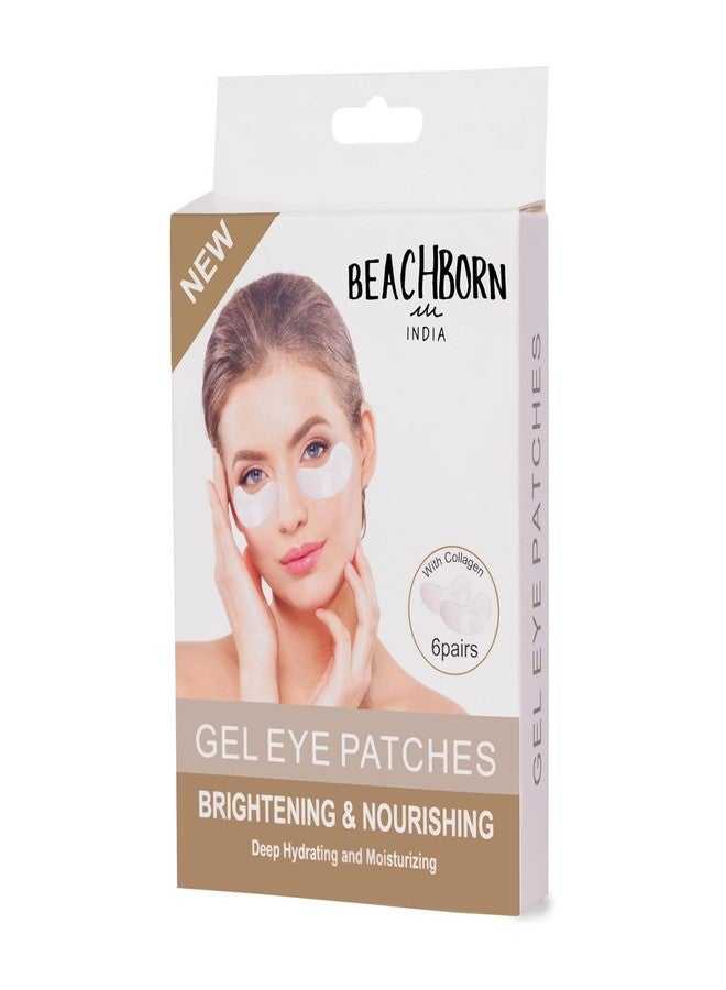 BEACHBORN INDIA Gel Eye Patches 6 Paires With Collagien Brightening & nourishing Hydrating & Refresh for Puffy Eyes, Under Eye Bags & Dark Circles, Natural Collagen Eye Gels Pads, Crystal Anti-Aging Eye Mask - Image 1