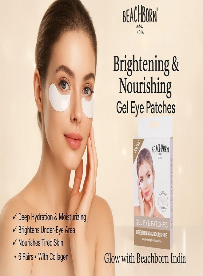 BEACHBORN INDIA Gel Eye Patches 6 Paires With Collagien Brightening & nourishing Hydrating & Refresh for Puffy Eyes, Under Eye Bags & Dark Circles, Natural Collagen Eye Gels Pads, Crystal Anti-Aging Eye Mask - Image 3