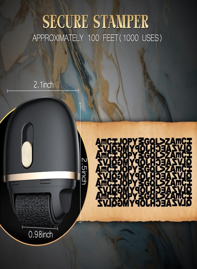 Lomil Confidential Identity Theft Protection Roller Stamp -Black Refillable Efficient ID Police Roller Stamp for Mail Bank Statements Bills - Image 3