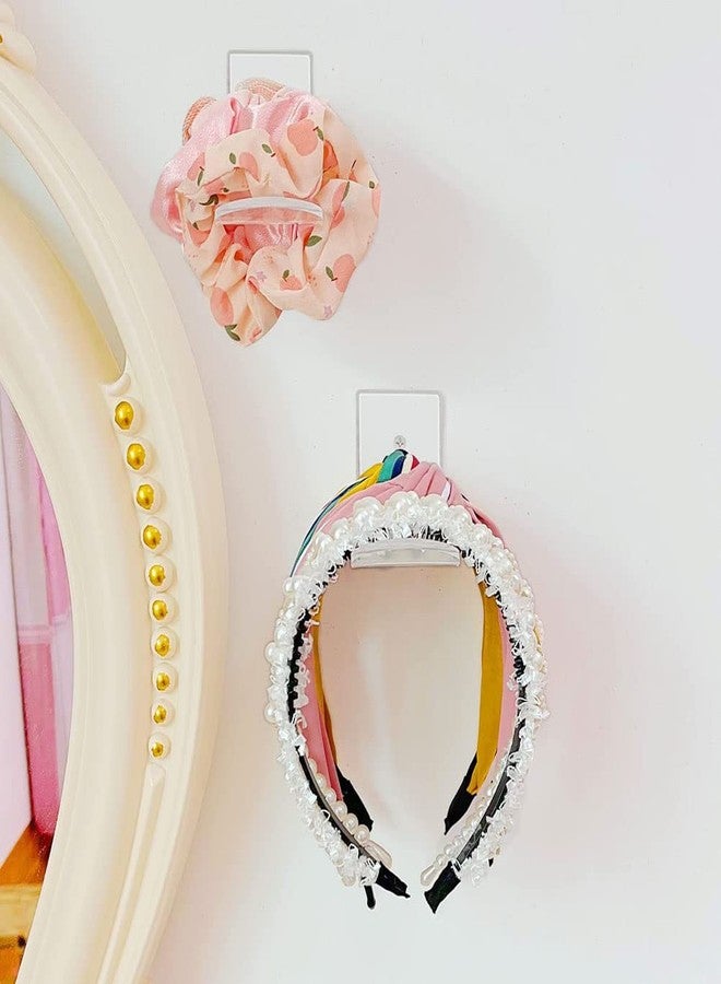 Teensery 3 Pcs Clear Acrylic Headband Holder Wall Mounted Hairband Display Holder Hiar Tie Scrunchie Hanging Rack Hair Accessories Storage Organizer for Women and Girls - Image 3