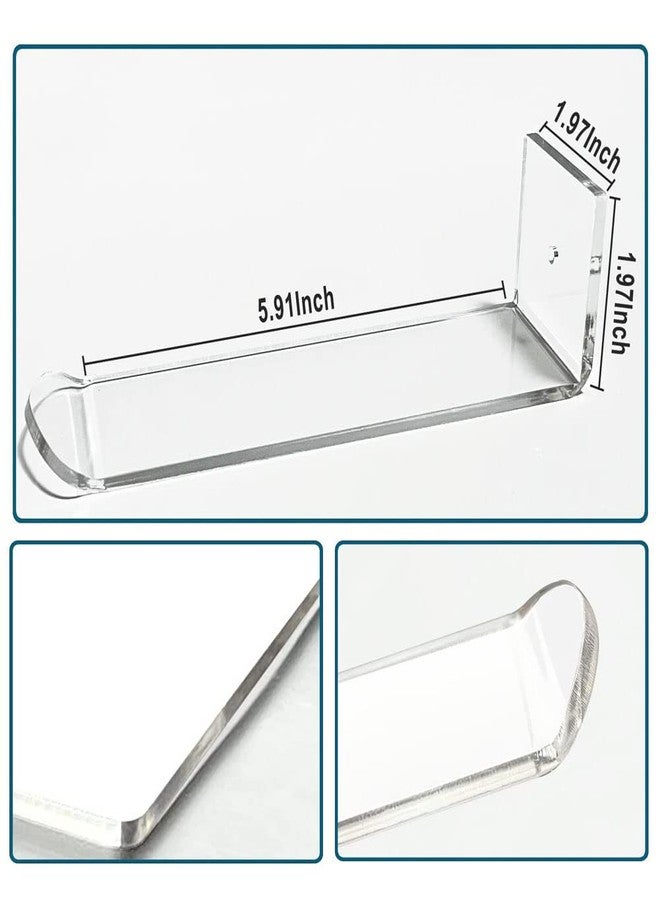 Teensery 3 Pcs Clear Acrylic Headband Holder Wall Mounted Hairband Display Holder Hiar Tie Scrunchie Hanging Rack Hair Accessories Storage Organizer for Women and Girls - Image 4