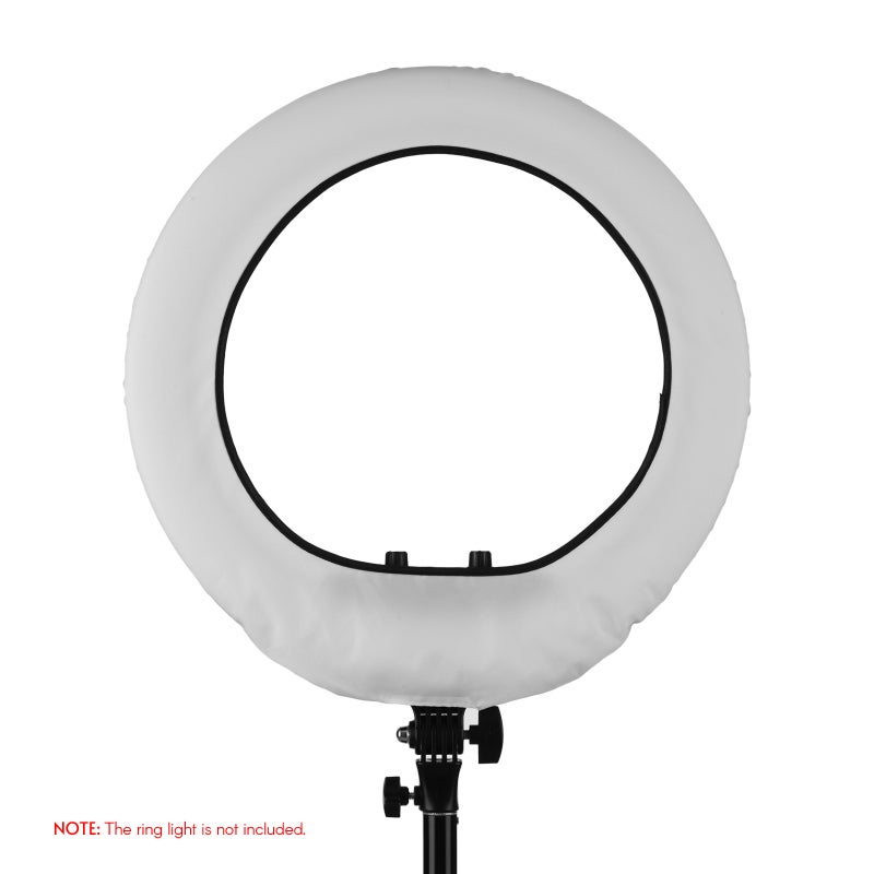 Ring Light Diffuser: 18Inch White High-Quality Nylon - Elastic Edge Design Ring Light Diffusion Cloth for Live Stream, Makeup, Product Photography, Video Shooting - Image 5