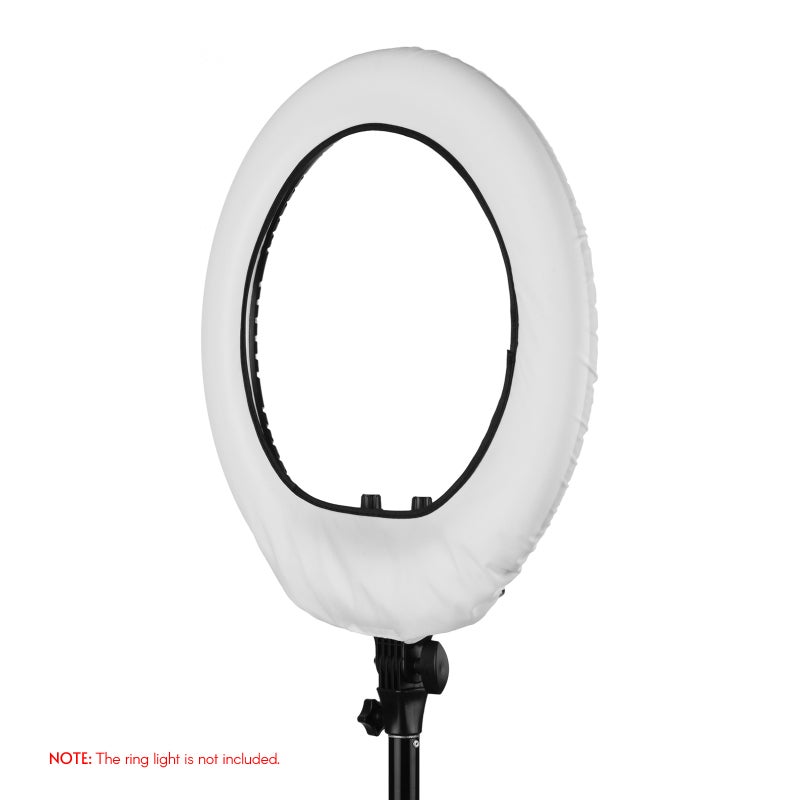 Ring Light Diffuser: 18Inch White High-Quality Nylon - Elastic Edge Design Ring Light Diffusion Cloth for Live Stream, Makeup, Product Photography, Video Shooting - Image 3