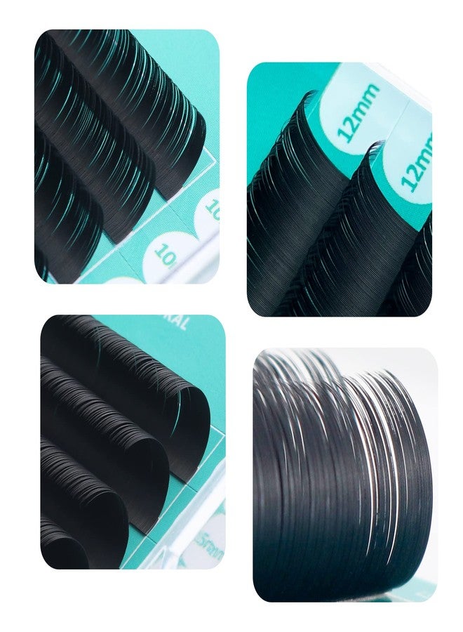 ANNAFRIS Ellipse Flat Eyelashes Extension 0.20 C Curl 11mm Natural Soft Matte Black Faux Mink Individual False Lashes Split Tips Light Eye Lashes Extension Supplies (0.20 C, 11mm) - Image 5