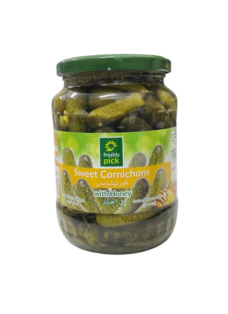 freshly pick Sweet Cornichons With Honey, India