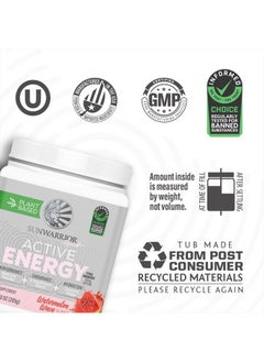 Sunwarrior Plant-Based Preworkout Powder Hydration Blend | Coconut Water Mushroom Blend Soy Free Sugar Free Gluten Free Dairy Free Synthetic Free | Watermelon Wave 30 Servings | Sport Active Energy  - Image 3