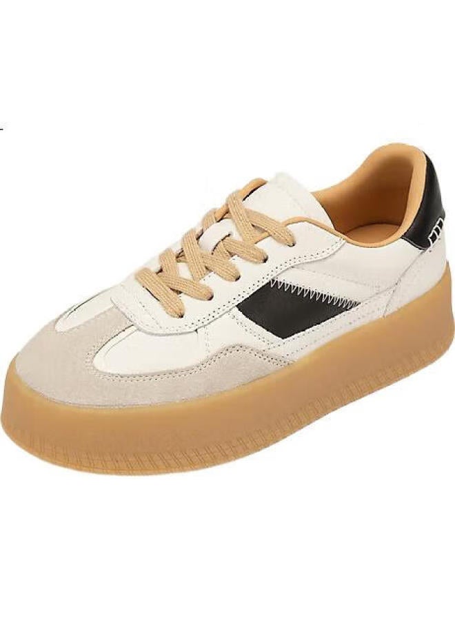 73Hours Women'S Travel Day Spring Lace-Up Color Block Flat Round Toe Casual Shoes - Image 1