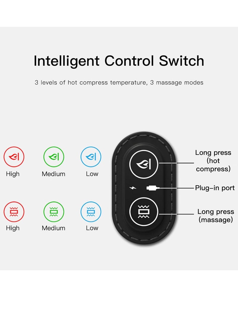 General Neck Massager, Memory Foam Vibrating Heat Compress Electric Massage Pillow, Deep Tissue Kneading, Body Muscle Pain Relief, Portable Soft Pillow  - Image 4