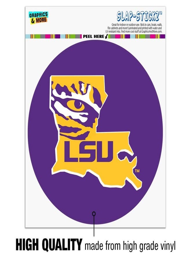 GRAPHICS & MORE LSU Tiger State Mark Automotive Car Window Locker Circle Bumper Sticker - Image 3