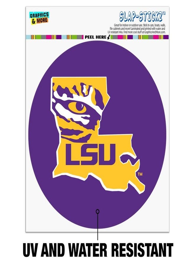 GRAPHICS & MORE LSU Tiger State Mark Automotive Car Window Locker Circle Bumper Sticker - Image 2