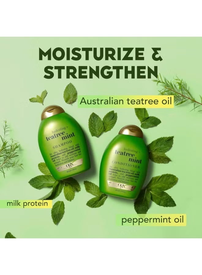 Ogx Hydrating + Teatree Mint Shampoo - 385ml - Image 3