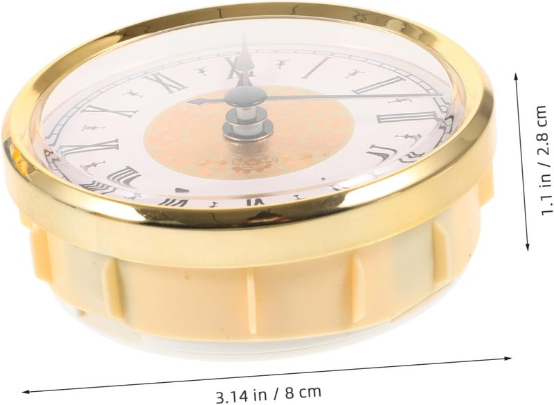 Vintage Roman Numeral Clock Head Insert Silent Quartz Movement Round Inlaid Clock for DIY Projects and Home Decor - Image 3
