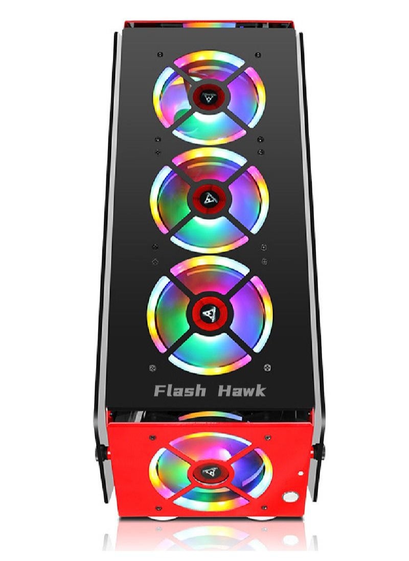 Flash Hawk - Triangle Mid-Tower ATX PC Gaming Case(Fans are not Included) - Image 1