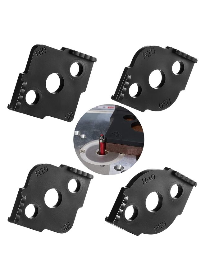 Pack of 4 Radius Jig Router Templates Corner Radius Routing Templates,Routing Rounded Corners Router Bit Templates for Woodworking Routing - Image 3