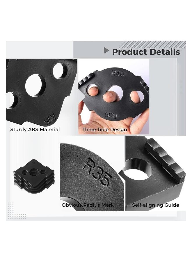 Pack of 4 Radius Jig Router Templates Corner Radius Routing Templates,Routing Rounded Corners Router Bit Templates for Woodworking Routing - Image 4
