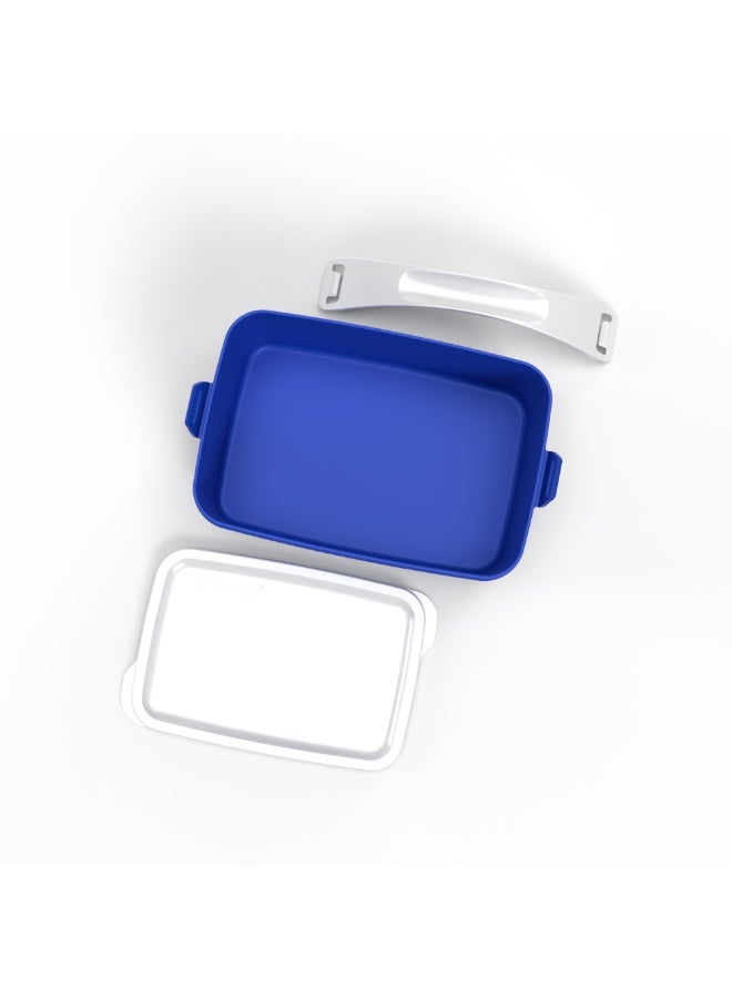 EasyGO Easy-Go 1.5L Portable Lunch Box with Handle-Unsectioned – Microwave, Freezer & Dishwasher Safe - Azure Blue - Image 2