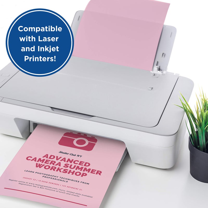 PrintWorks ورق باستيل من برينت ووركس، 20 رطل، 5 ألوان باستيل متنوعة، ورق طباعة ملون معاد تدويره بنسبة 30%، معتمد من SFI، مثالي للمدرسة ومشاريع الحرف، 100 ورقة، 8.5 × 11 بوصة (00577) - Image 3