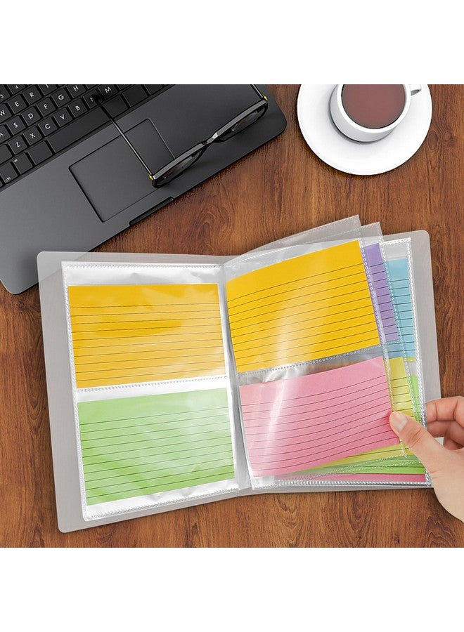Bercoor 3 Pack 3 X 5 Index Cards Holders, Holds 240 Pieces Cards, Organizer Pouches Book Binder For Note Cards, Study Cards And Recipe Cards  - Image 5