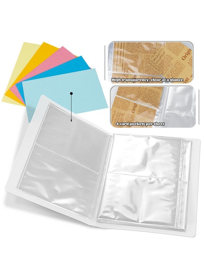 Bercoor 3 Pack 3 X 5 Index Cards Holders, Holds 240 Pieces Cards, Organizer Pouches Book Binder For Note Cards, Study Cards And Recipe Cards  - Image 3