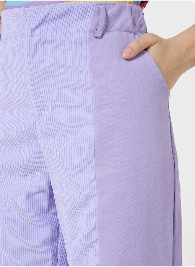 Ginger Two Tone Straight Fit Pants