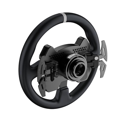 MOZA CS V2 Racing Wheel for PC Gaming Steering Wheel, 13 Inch Aviation Grade Aluminum Alloy Rim, Carbon Fiber paddles, RGB Indicator, Pressable Joysticks and customizable controls - Image 3