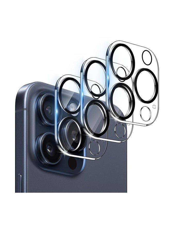 SUNDAREE 3PCS Camera Lens Protector For iPhone 16 Pro Max/ iPhone16 Pro Tempered Film Camera Protective Film Scratch Resistant Perfect Clear  - Image 1