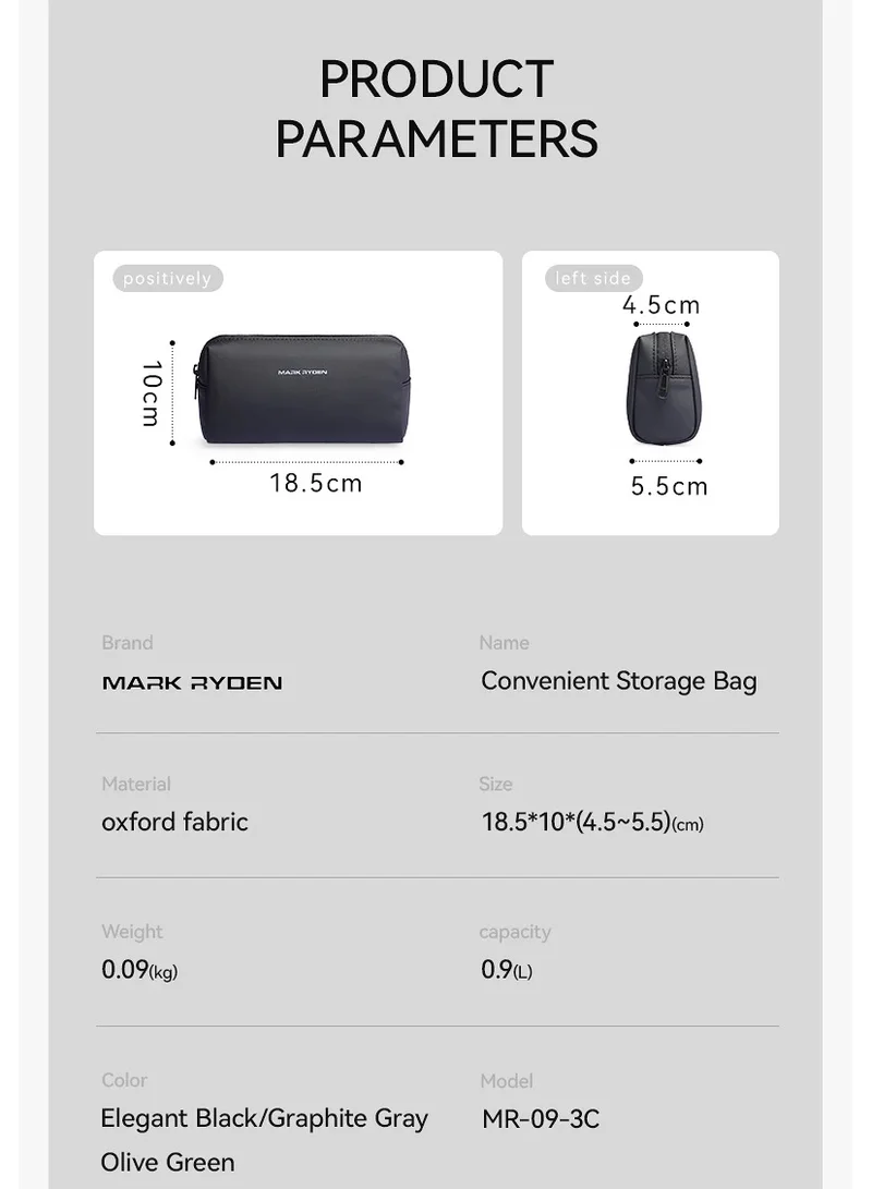 MARK RYDEN MARK RYDEN MR09 Large Capacity Fitness, Travel,Organizer Portable Storage Waterproof Clutch Bag