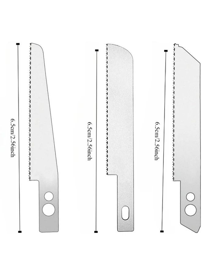 Orange Mini Saw Kit With 3 Razor Blades For DIY Crafts And Branch Cutting - Image 3