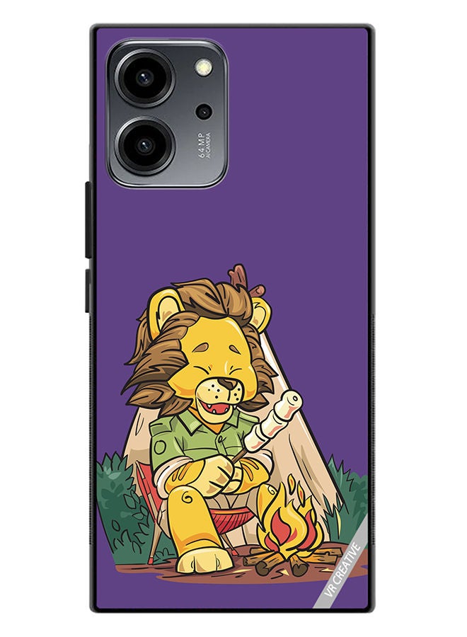 VR CREATIVE Protective Case Cover For Honor 80 SE Lion Chilling Design Multicolour - Image 1