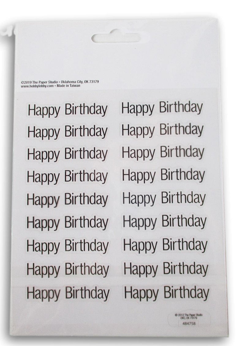 Stickabilities Happy Birthday Text Stickers Adhesive Decals for Crafts, Cardmaking, Scrapbooks & More â€“ 36 Pieces - Image 2