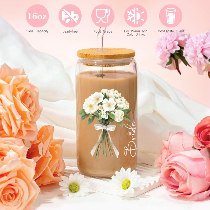 Giftissimo Bridal Shower Gifts, Bride To Be Gifts Box, Bachelorette Engagement Wedding Party Gift, Future Mrs Newly Engaged Ideas for Bride to Be, Bachelor Party Fiance Gift for Women, Bridal Tote Bag Glass Cup - Image 4