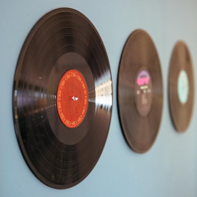 Modern JP Adhesive Vinyl Wall Mount for Discs (4-Pack) â€“ Strong Hold Record Holder Wall, Minimalist Vinyl Record Display, Record-Safe Easy Installation â€“ Clear - Image 2