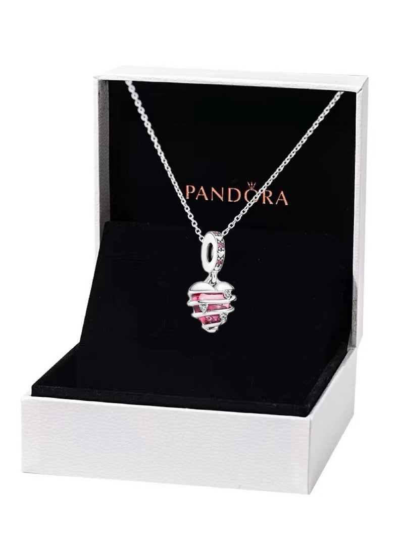 باندورا فيوليت Pandora925 الفضة الاسترليني قلادة قلادة مجوهرات للنساء الفتيات  - Image 2