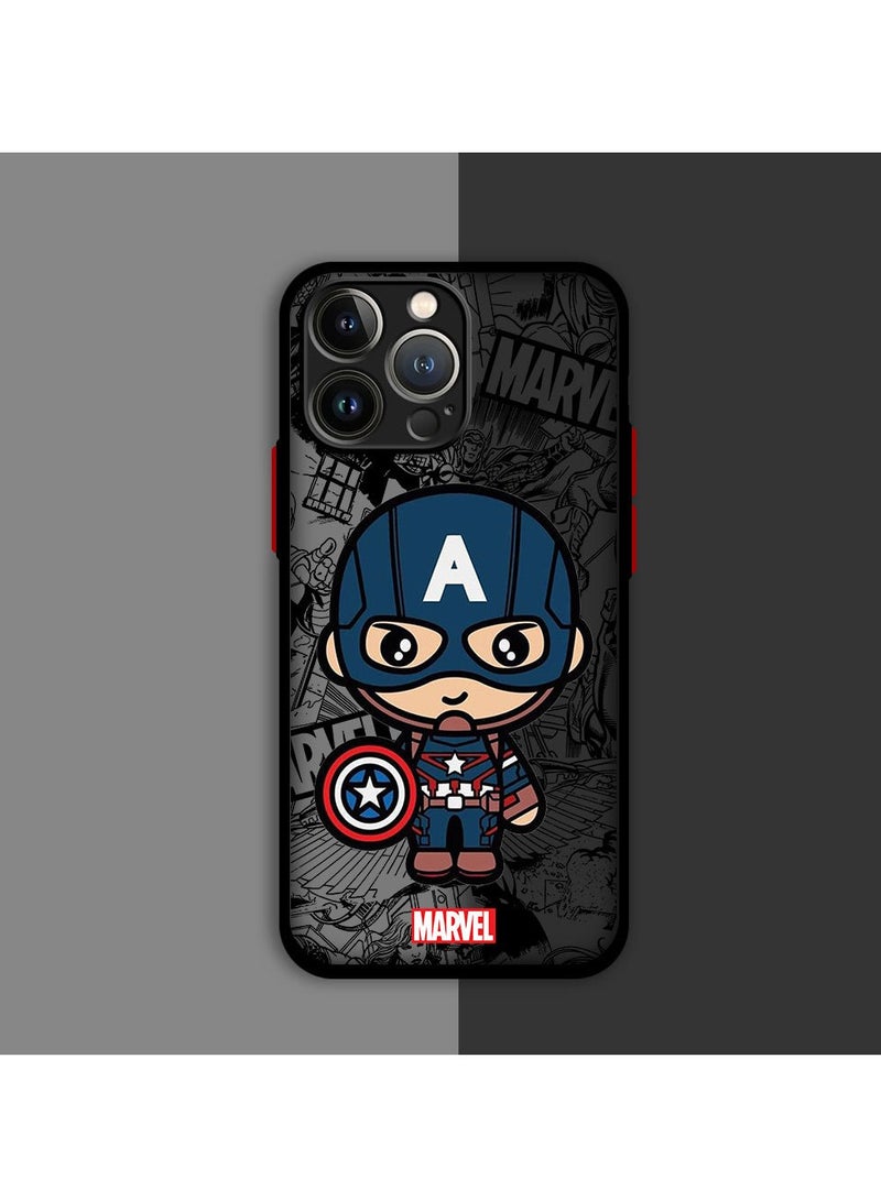 عام حافظة هاتف iPhone 15 Pro Max برسوم كرتونية لسبايدرمان وهاوك آي، حافظة غير لامعة مقاومة للسقوط ومتوافقة مع iPhone 15 Pro Max - Image 2