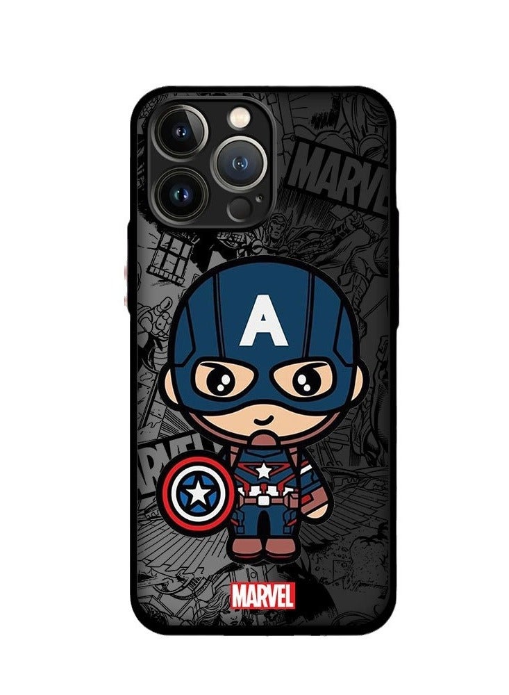 عام حافظة هاتف iPhone 15 Pro Max برسوم كرتونية لسبايدرمان وهاوك آي، حافظة غير لامعة مقاومة للسقوط ومتوافقة مع iPhone 15 Pro Max - Image 1