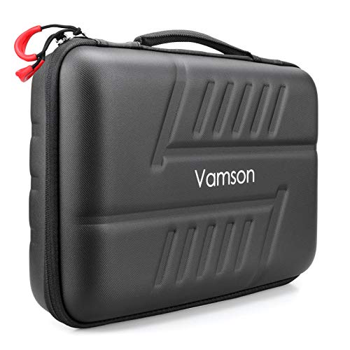 Vamson Large Carrying Case for GoPro Hero 13 12 11 10 9 8 7 6 5/DJI Osmo Action/AKASO/APEMAN/Insta360 One X Camera and Accessories, Hard PU Shell DIY Protective Travel Case Storage Bag Outdoor VP808 - Image 1