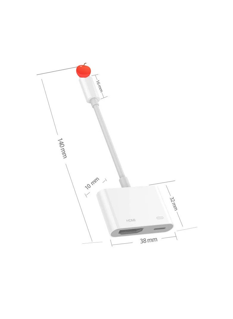 HDMI - It Is Suitable For Apple 14 Mobile Phone To TV Projection Screen Converter Lightning To HDMI HD Screen Cable - Image 1