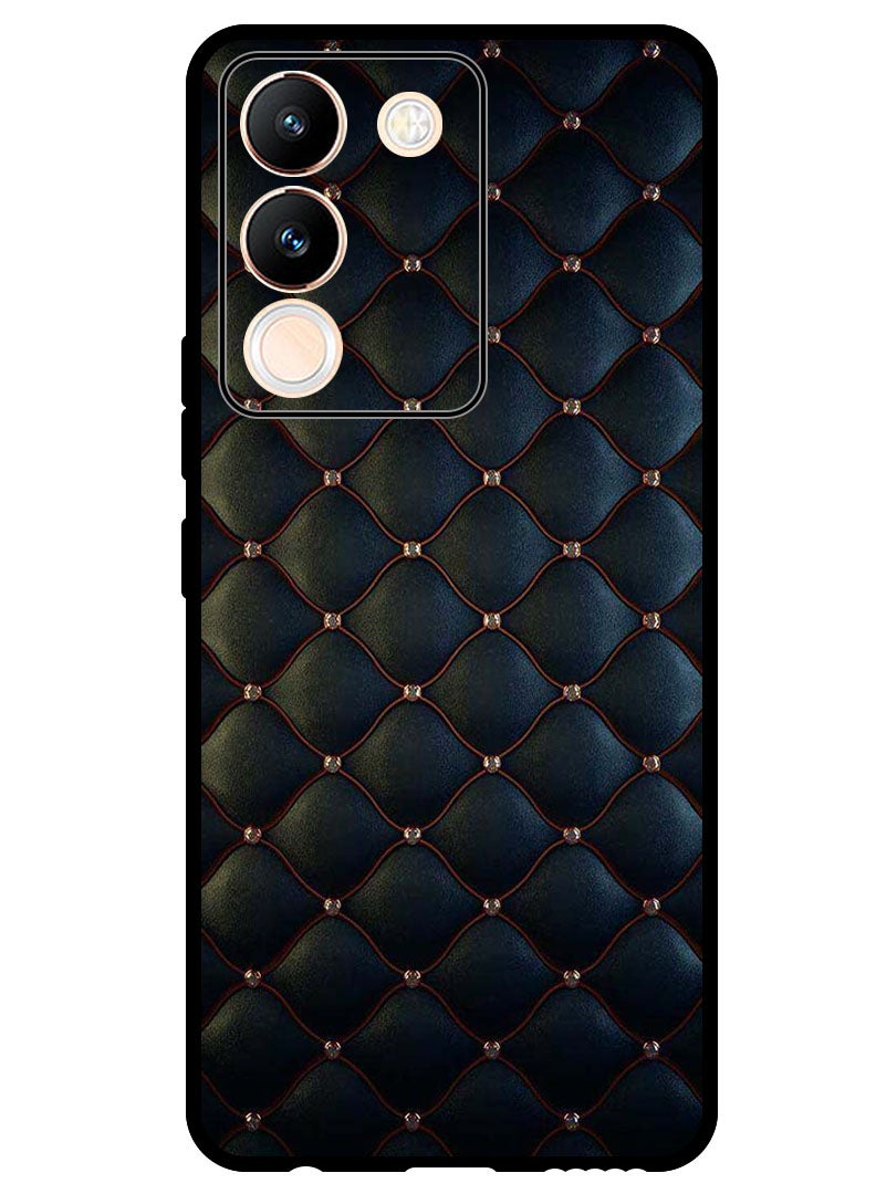 Theodor Protective Case Anti Scratch Shock Proof Bumper Cover For Vivo Y200 Stappers On Black Cloth Pattern - Image 1