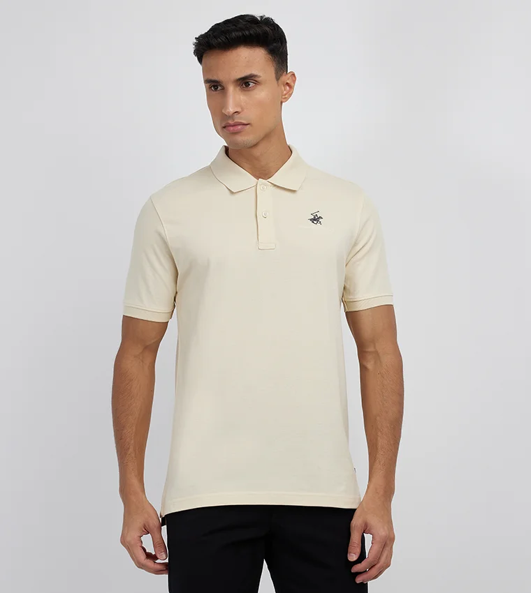 BEVERLY HILLS POLO CLUB Logo Embroidered Short Sleeves Polo T-Shirt