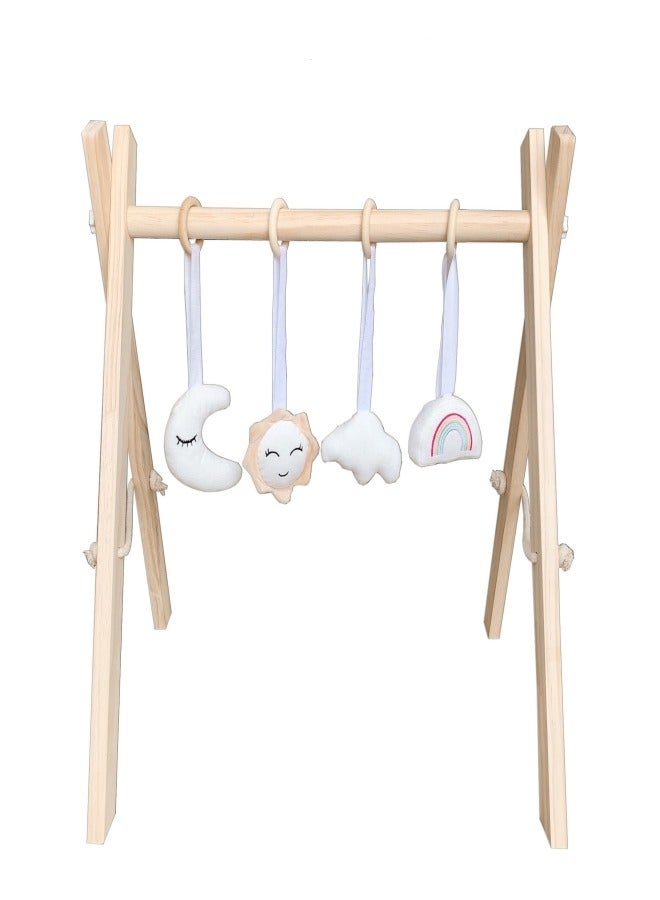 ميكسد طوي رف خشبي لعبة اللياقة البدنية للأطفال حديثي الولادة - Image 1