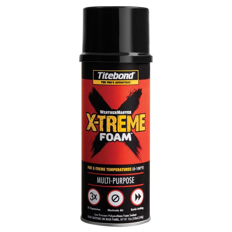 Titebond XTREME MultiPurpose Foam Sealant Polyurethane Foam Insulation Foam Spray Foam Universal Gap Filler 8521 12 Oz - Image 1