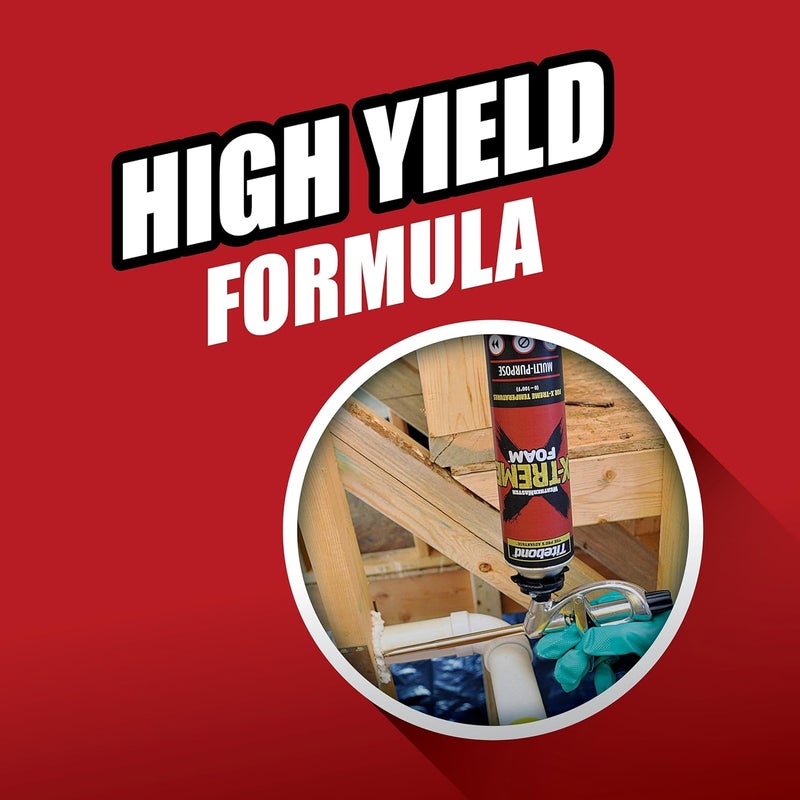 Titebond XTREME MultiPurpose Foam Sealant Polyurethane Foam Insulation Foam Spray Foam Universal Gap Filler 8521 12 Oz - Image 5