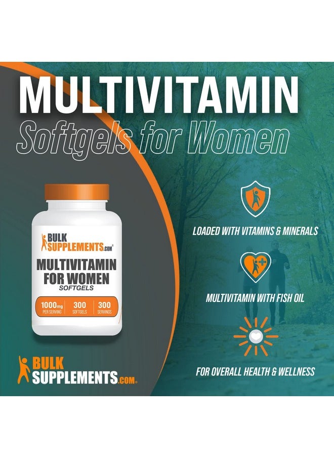 BULKSUPPLEMENTS.COM - Multivitamin For Women Daily Multivitamin With Fish Oil Multimineral Supplement Daily Vitamins 1 Women Multivitamin Softgel Per Serving 300Day Supply (300 Softgels) - Image 1